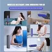 abordables Ventiladores-Aire acondicionado portátil, ventilador enfriador de aire personal de 3 velocidades para dormitorio, oficina, hogar y cocina, enfriador evaporativo silencioso de escritorio/torre, recargable por USB.