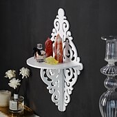 economico Esculturas-Creative Simple White Pattern Decorative Shelf, DIY Assembly Floating Shelf, Ideal for Home Wall Decoration, Living Room Display Stand, Crystal Stone Display Shelf