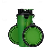 economico Ciotole e Bottiglie da Viaggio-Set composto da 1 tazza per acqua/cibo + 2 ciotole pieghevoli. Borraccia da viaggio per cani con ciotola pieghevole, contenitore per cibo per animali domestici 2 in 1 con ciotola pieghevole. Ciotola