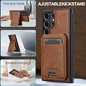 preiswerte 2026 Samsung Galaxy S26 Serie-Handy Hülle Handyhüllen Für Samsung Galaxy S26 S26 Plus S26 Ultra Rückseite Magnetische Adsorption Brieftaschenhülle Mit Ständer Abnehmbar Unterstützt kabelloses Laden Retro PU-Leder
