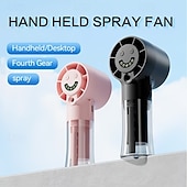 billiga Handhållna fläktar-USB-uppladdningsbar dimfläkt, bärbar handhållen minifläkt, höghastighetsfläkt, nano-dimkylning, perfekt för män och kvinnor, resor, camping och utomhusbruk