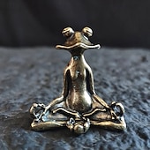 levne Sochy-vintage kovový zen žába meditace socha kovová socha kadidlo dekorace domácnosti čaj domácí mazlíčci