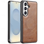 abordables 2026 Samsung Galaxy S26 Serie-teléfono Funda Para Samsung galaxia S26 S26 Plus S26 Ultra Tarjetas billetera Magnética Soporte de carga inalámbrica Ranura para tarjetas Retro Cuero de PU