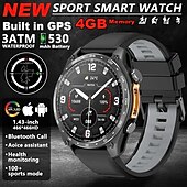economico Smartwatch-Smartwatch da uomo Amolde HD300 Pro con GPS, mappe offline, memoria da 4 GB, registratore, torcia, sport all'aria aperta, barometro, altimetro e bussola.
