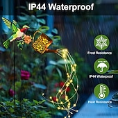 Χαμηλού Κόστους Διαδρομές και φανάρια-1 τεμάχιο εξωτερικό ηλιακό μεταλλικό ποτιστήρι κολιμπρί - αδιάβροχο ip44 για κήπο, βεράντα, γκαζόν, μονοπάτι, φως τοπίου, διακοσμητικό φως κήπου