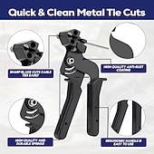 Недорогие зажимы и плоскогубцы-Пистолет для кабельных стяжек из нержавеющей стали со 100 металлическими стяжками длиной 11,8 дюймов, специальный инструмент для затягивания и обрезки стальных стяжек, детали для забора из