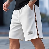 voordelige 3D-sweatshort voor heren-Voor heren Geometrisch Etnisch Wafel korte broek Sweat short Casual korte broek Medium Taille Mode-casual Vakantie Hardlopen Training Met Textuur Elastische tailleband met trekkoord Shorts met zakken