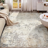 cheap Area Rugs-Nordic Abstract Faux Cashmere Rug Non-Slip Full Coverage Bedside Mat Durable and Machine Washable Carpet for Living Room and Bedroom