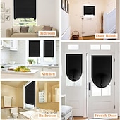 abordables Cortina apagada-Cortinas opacas, persianas temporales sin taladro, estores plisados autoadhesivos para ventanas, cubierta de privacidad para dormitorio, habitación de residencia estudiantil o apartamento.