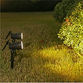 tanie Reflektory zewnętrzne-1 szt. 2 szt. 1 dioda LED 9 diod LED zasilana energią słoneczną, regulowany reflektor w ziemi, wodoodporny, jasność, oświetlenie ścienne, oświetlenie zewnętrzne RGB