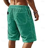 Χαμηλού Κόστους Casual σορτς-Ανδρικά Σορτσάκια Casual σορτς Κοτλέ Σορτς Τσέπη Ελαστική μέση Σκέτο Άνεση Αναπνέει Μήκος γόνατος ΕΞΩΤΕΡΙΚΟΥ ΧΩΡΟΥ Διακοπές Καθημερινά Ρούχα Μοντέρνα Κομψό στυλ street Θαλασσί Μαύρο Μικροελαστικό