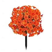 Недорогие Искусственные цветы-20-дюймовый колышек для искусственных цветов, декоративный садовый колышек для ипомеи, разноцветный, для двора. &amp;газон, прочный пластик, не выцветающий, всесезонное украшение