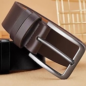 billige Belter til herrer-Herre Belte Automatisk spenne Chrome PU Gatemote Moderne Klassisk Fritid عادي Svart Brun Daglig Virksomhet Formell Bredt belte