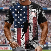 baratos Camisetas de esportes e academia-Copa de Futebol de 2026 Homens EUA Brasil Camiseta Manga Curta Camiseta Impressão 3D Gola Redonda Camisa Moda Núcleo do Cara Roupa Esportiva Diário Rua Preto Verde Verão Primavera Roupa S M L XL XXL