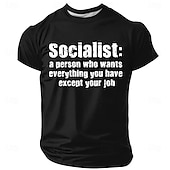  Maglietta politica divertente da uomo con la scritta "definizione di socialista", maglietta grafica conservatrice anti-socialista blu navy con stampa effetto invecchiato, regalo patriottico taglie