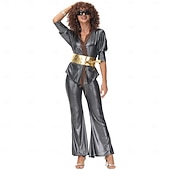 cheap Outfits-Set Retro Vintage 1970s Blouse / Shirt Hippie Disco Fancy Dress Women's Halloween Carnival Music Festival Retro Theme Party Adults' Blouse Pants