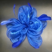 ieftine fascinatoare-Palarioare Material Textil Nuntă Zi de Naștere Epocă Drăguţ Retro Cu Pene Diadema Articole Pentru Cap