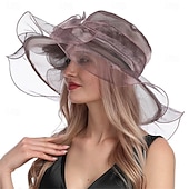 preiswerte Fascinators &amp; Hüte-Derby Hut Kirchenhut Kentucky Derby Hut Dame Edelfrau Kostüm Damen Derby Ascot Pferderennfestival Erwachsene Hut Frühling &amp; Sommer