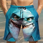  Per uomo Animale Coccodrillo Fantasia "Cartone 3D" Costumi da bagno Pantaloncini da mare Pantaloncini da Surf Misura del girovita medio Divertente Vacanza al Mare Tasche Laterali fodera in rete