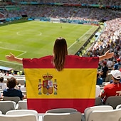 economico Costumi da fan-Partita mondiale di calcio 2026 Mantello Costume Bandiera Ventilatori Adulti Unisex Feste Partita di calcio Evento di calcio Vestirsi