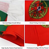 billige Verdensmesterskap i fotball 2026-Portugal strengflagg vimpelbanner for fotball-VM-kamp i sommer 50 flagg, 46 fot lite mini portugisisk flagg vimpelbanner for landsdekorasjon, skole, fest, sportsarrangementer