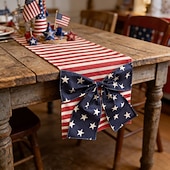 Χαμηλού Κόστους 250η επέτειος-250ή επέτειος των ΗΠΑ, 1 τεμάχιο σχέδιο φιόγκου τραπεζιού, αναμνηστική διακόσμηση αυλής 1776-2026 για πατριωτικό εορτασμό, ημιπεντηκονταετία, 4η Ιουλίου, ημέρα ανεξαρτησίας