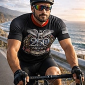 abordables Maillots Hombre-250 aniversario de Estados Unidos Día de la Independencia día de la independencia americana Hombre Maillot de Ciclismo Bandera estadounidense de los Estados Unidos Manga Corta Bicicleta Maillot