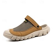 abordables sandalias de exterior-Zapatillas de punto para hombre, sin cordones, para exteriores: zapatillas deportivas informales, ligeras y transpirables, ideales para actividades al aire libre, caminar, viajar y para la playa.