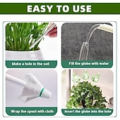 cheap Watering &amp; Irrigation-3/6PCS Cactus-shaped Automatic Watering Device Set, Plastic Watering Ball Tips, for Self-watering, Charming Decorative Design, Green