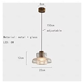 levne Design bubnu a kuželu-Kreativní závěsné světlo z prasklého skla, čiré jantarové, do jídelny, ložnice, baru, obchodu s LED diodami, nastavitelné, moderní