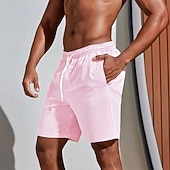 billiga Geometrisk tryck-Herr Geometrisk Randig Badshorts Boardshorts Medium Midja Business Casual Utomhus Semester Vardag Sidfickor Mesh foder Elastisk dragsko i midjan Designer Kläder