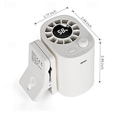 levne Fanoušci aut-Ventilátor s klipem a LED displejem, nastavitelná rychlost 100 otáček, přenosný USB dobíjecí 1800mah baterie, osobní chladicí mini ventilátory, ruční, do deštníku, kanceláře, kempování, posilovny, na