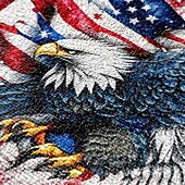 abordables Accessoires-Sac bandoulière femme en polyester, bandoulière ajustable, imprimé audacieux d'aigle et de drapeau américain, parfait pour le 250e anniversaire des États-Unis, la fête de l'indépendance et au quotidien.