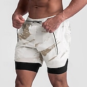 voordelige Hardloop Shorts-Voor heren Hardloopshorts Atletische shorts Sportbroek Trekkoord Zak 2 in 1 Met compressievoering Short / Broekje Casual Dagelijks Buiten Zomer Lente Sneldrogend Lichtgewicht Vochtregelerend