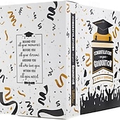  Calendario dell'Avvento di laurea di 12 giorni, scatola regalo vuota, elegante scatola di carta per laurea, confezione regalo a sorpresa da riempire per la laurea, scatola regalo con cappello di