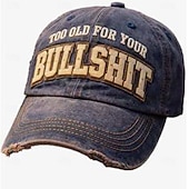 economico Cappellino da baseball da uomo-Per uomo Cappellino da Baseball Cappello da Sole Blu Nero Poliestere Patchwork Stampa 3D Moda Streetwear Casual Casuale Quotidiano All'aperto Citazioni &amp; Detti Protezione Solare Protezione solare