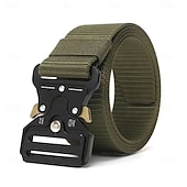 Недорогие Мужские ремни-Муж. ремень Металл Хром холст Винтаж Мода Тактический Полотняное плетение Синий Черный Повседневные Отпуск На каждый день Пояс на талию