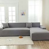 voordelige Bankhoes-Waterdichte bankhoes met wafelstructuur, elastische bankovertrek voor 1/2/3/4-zitsbanken, L-vormige hoekbanken en andere meubelbeschermers.