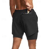 voordelige Hardloop Shorts-Voor heren Hardloopshorts Atletische shorts Sportbroek Trekkoord Zak 2 in 1 Met compressievoering Short / Broekje Casual Dagelijks Buiten Zomer Lente Sneldrogend Lichtgewicht Vochtregelerend