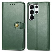 cheap 2026 Samsung Galaxy S26 Series-Phone Case For Samsung Galaxy S26 S26 Plus S26 Ultra Wallet Case Flip Cover with Wrist Strap Kickstand Retro TPU PU Leather