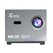 levne Projektory-Přenosný mini chytrý projektor s Wi-Fi a Bluetooth, 2 GB + 16 GB Android, 720p LCD displej s podporou 4K/8K, hlasové dálkové ovládání domácího kina pro hraní her a filmů, dárek pro fotbalové fanoušky