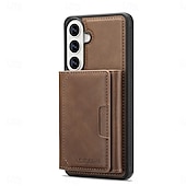 abordables 2026 Samsung Galaxy S26 Serie-teléfono Funda Para Samsung galaxia S26 S26 Plus S26 Ultra Tarjetas billetera Magnética Soporte de carga inalámbrica Ranura para tarjetas Retro Cuero de PU