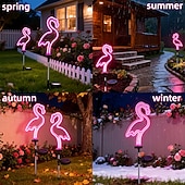 halpa Pathway Lights &amp; Lanterns-2kpl 2 W Aurinkopaneeli LED-valot Polun valot ja lyhdyt Monitoiminen Aurikoladattava Sievä Vaaleanpunainen 3.7 V Ulkovalaistus Piha Puutarha 1 LED-helmet