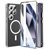 tanie 2026 Samsung Galaxy S26 Seria-telefon Kılıf Na Samsung Galaxy S26 S26 Plus S26 Ultra Obudowa z adsorpcją magnetyczną Krystalicznie czyste Smukła obudowa Odpianane i ochraniacz ekranu Lustro Stop aluminium
