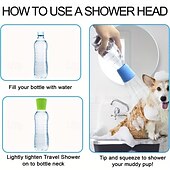 economico Accessori da viaggio-[doccia portatile per animali domestici] soffione doccia in silicone innovativo per animali domestici, ugello doccia portatile per la pulizia degli animali domestici, accessorio multifunzionale per il