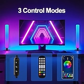 preiswerte Intelligente Dekorative Lichter-2er-Pack RGB-Gaming-Ambientebeleuchtung, soundaktivierte LED-Schreibtischlampen, kabellose WLAN-Smart-Nachtlichter für PC, Desktop und Gaming-Zimmer, sprachgesteuerte LED-Stimmungsbeleuchtung