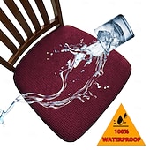 economico Copertura per sedia-Fodere impermeabili ed elasticizzate per cuscini di divano e poltrona, in tessuto jacquard di pile di mais, con cinghie elastiche, antiscivolo, confezione da 2, 4 o 6 pezzi.