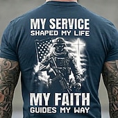  4th of July 2026 250th Memorial Day Men's Patriotic Designer Patriot Graphic American Flag Veteran T-Shirt Casual Daily