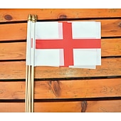 billiga Världens fotbollsmatch 2026-25-pack liten handhållen engelsk flagga på pinne 5x8 tum för fotbolls-VM-matcher, sportevenemang, festdekorationer, jublande fans