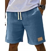 economico Classico-Per uomo Shorts Pantaloncini Estivi Shorts da Spiaggia Tasca Elastico in vita Coulisse Semplice Comodità Traspirante Corto Vacanza Ferie Spiaggia Hawaiano Boho Nero Bianco